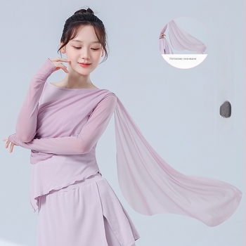 Модерно танцово горнище с дълги ръкави, спандекс материя и подплата от rayon, подходящо за пролетно-есенни танци (хип хоп, балет, фолк)
