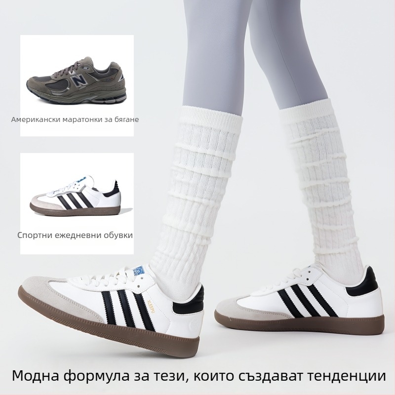 Чорапи за йога с пет пръста, дълги до прасеца, памук, антихлъзгащи, безшевни пръсти