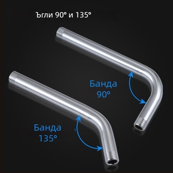 Душ арматура с кръгъл скрит ъгъл, неръждаема стомана, модерен стил