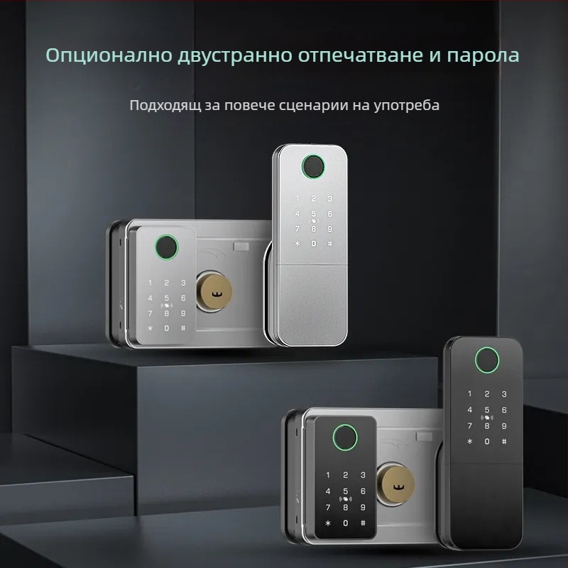 Умен заключващ механизъм с пръстов отпечатък за врати от желязо/дърво, модел N2, съхранение на 100 отпечатъка, над 100000 отключвания, сканиране за по-малко от 0.5 сек, работна температура -35°C до 55°C