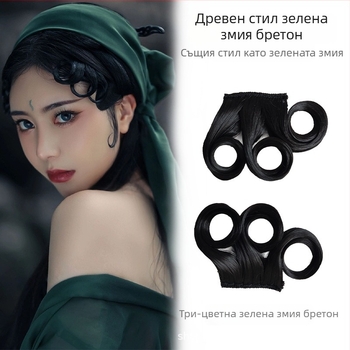 Перука с коси ресни, ръчно плетена, подходяща за всички форми лица