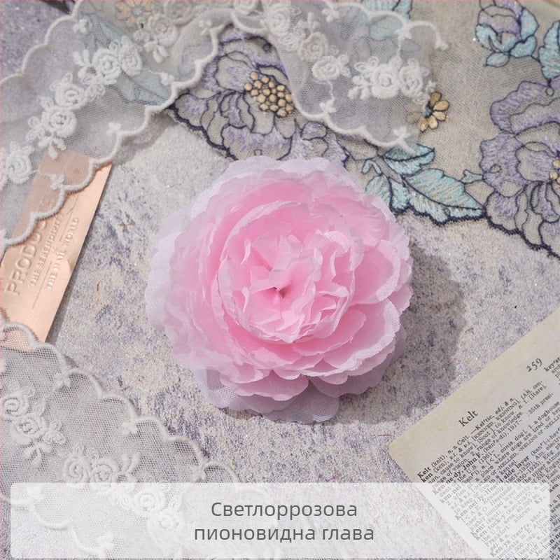 DIY аксесоар за коса с изкуствено копринено пионово цвете – ръчна изработка, реквизит за снимки и домашно облекло, марка Yixuan, модел 18904525367