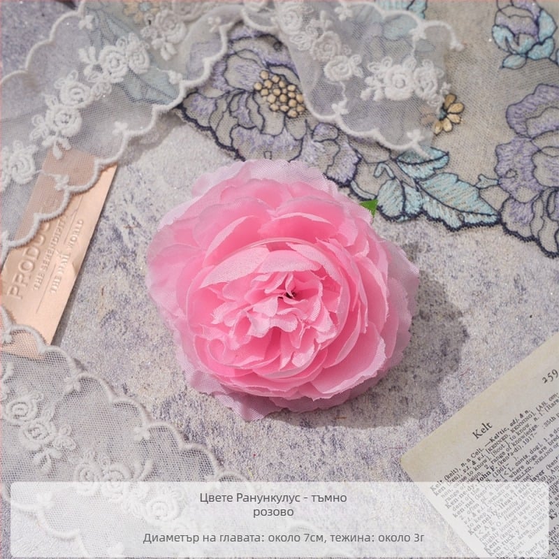 DIY аксесоар за коса с изкуствено копринено пионово цвете – ръчна изработка, реквизит за снимки и домашно облекло, марка Yixuan, модел 18904525367