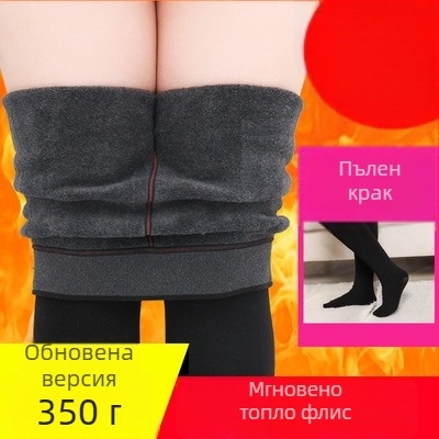Дамски колготки с флисово подплатяване, ултра дебели, 100% найлон, топли и оформящи, прост стил