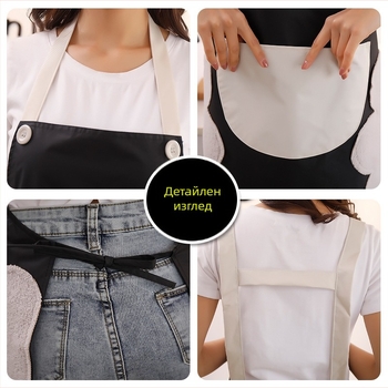 Престилка за кухня без ръкави, PVC, водоустойчива и устойчива на мазнини, карикатурен принт