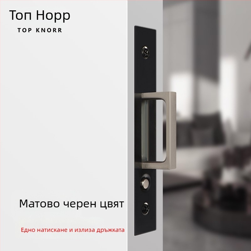 DJL-10200 Вградена ключалка за джобна плъзгаща врата, тип кука, цинкова сплав, електроплакиране