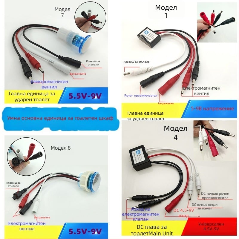 Контролер за пулсов клапан на тоалетната – PVC, монолитна конструкция, модел AC-001, тип промиване, бутон за промиване в горната част