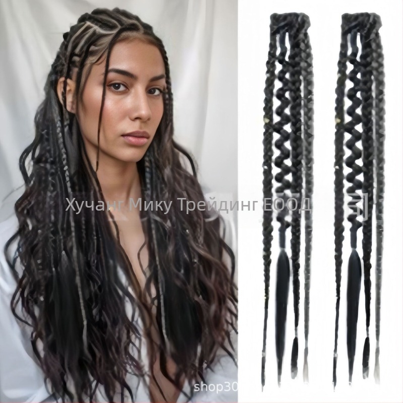 Удълнения за коса с плитки, марка Aisi, модел Bz, термоустойчива тел, изправени кичури, механизъм