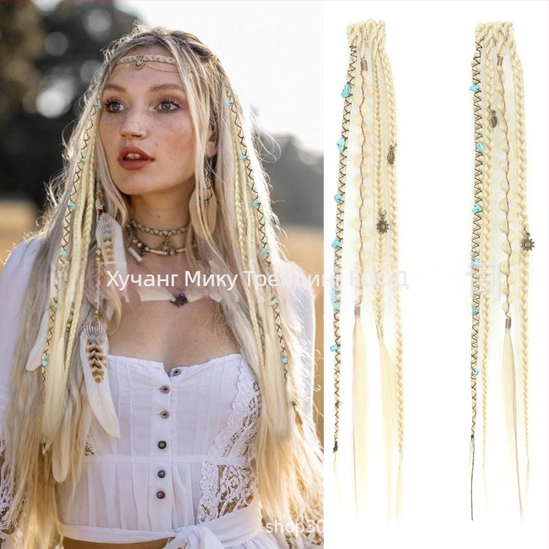 Удълнения за коса с плитки, марка Aisi, модел Bz, термоустойчива тел, изправени кичури, механизъм