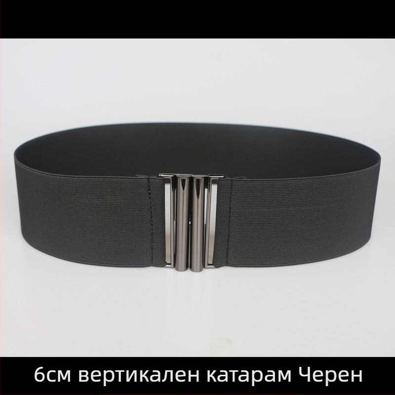 Еластичен колан за талия за рокля, райета, с един кръг, мек повърхност, универсален стил