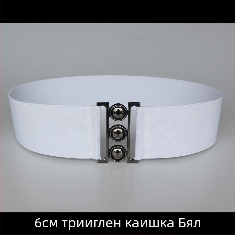 Еластичен колан за талия за рокля, райета, с един кръг, мек повърхност, универсален стил