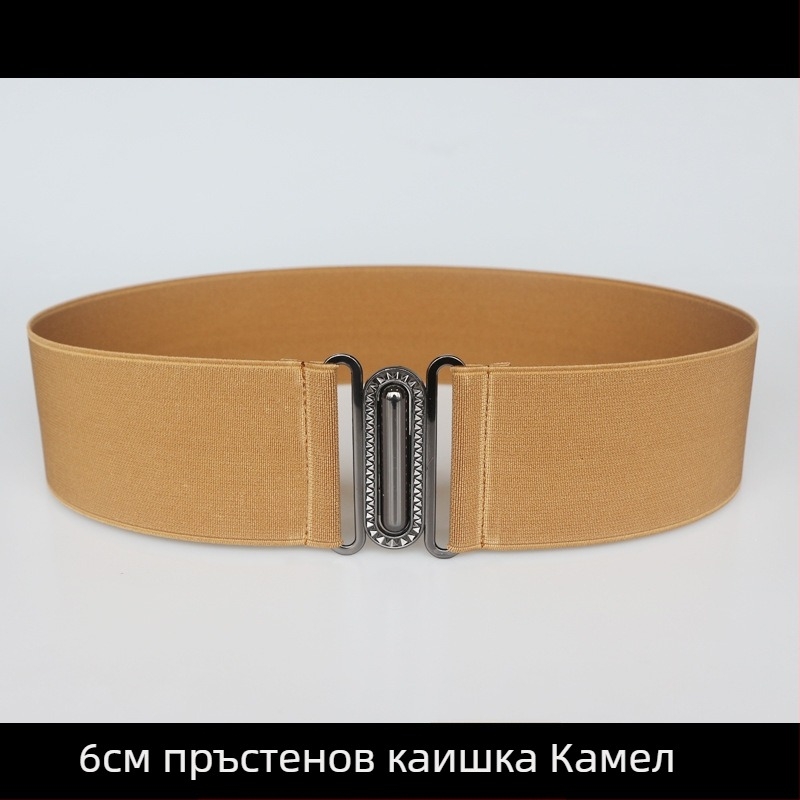 Еластичен колан за талия за рокля, райета, с един кръг, мек повърхност, универсален стил