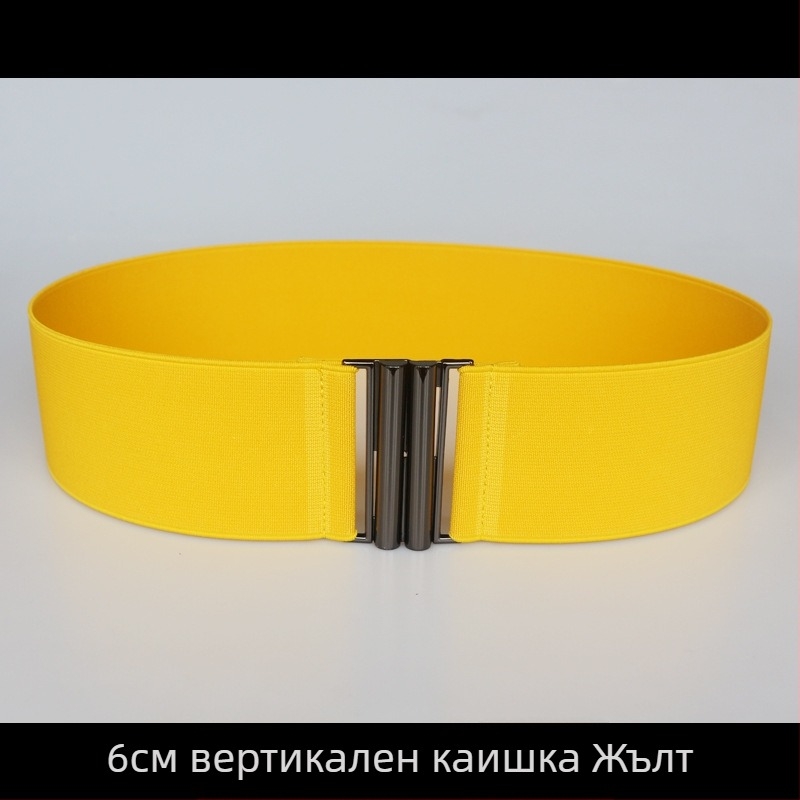 Еластичен колан за талия за рокля, райета, с един кръг, мек повърхност, универсален стил