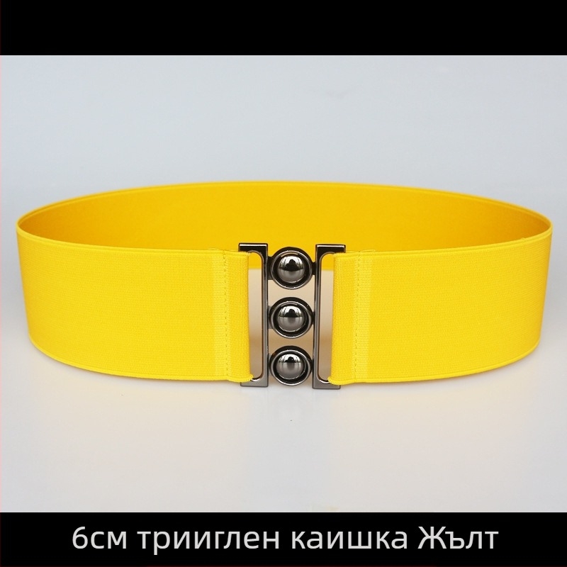 Еластичен колан за талия за рокля, райета, с един кръг, мек повърхност, универсален стил