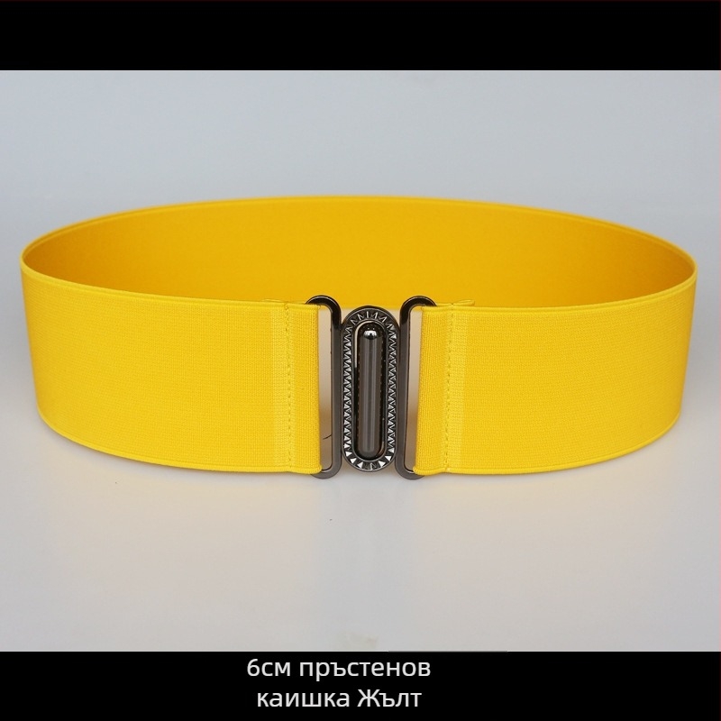 Еластичен колан за талия за рокля, райета, с един кръг, мек повърхност, универсален стил