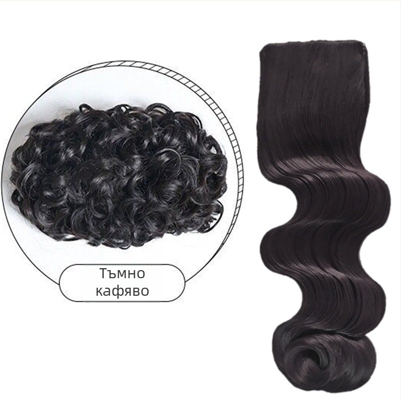 Перука с челка Yuxinde — високотемпературна коса, оформяне за оформяне, античен стил големи вълни, прегънати чела в стил Република Китай, вдъхновена от стар Шанхай