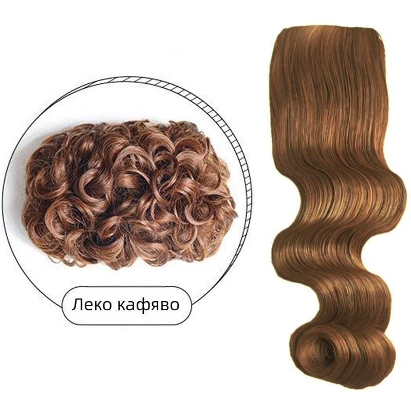 Перука с челка Yuxinde — високотемпературна коса, оформяне за оформяне, античен стил големи вълни, прегънати чела в стил Република Китай, вдъхновена от стар Шанхай