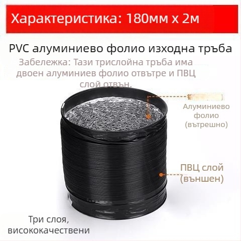 Кухненска изпускателна тръба, удебелена тройслойна тръба, телескопична, свързваща