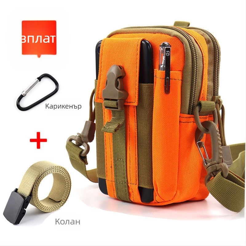 Мъжка тактическа поясна чанта за телефон, мултифункционална за открито, оксфорд плат, за колоездене