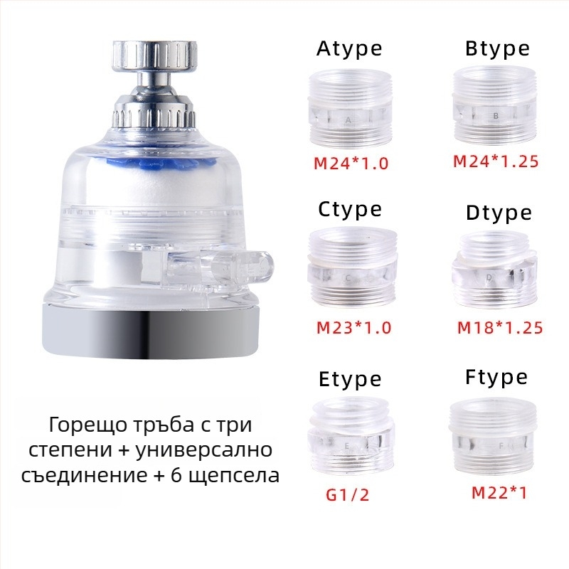 Душова глава, топ-струя; пластмаса; масаж, мехури, дъждов режим; 0-90C; 0.6 MPa