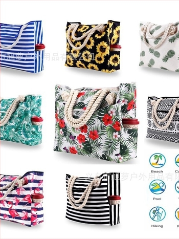 Дамска чанта с голям капацитет, оксфорд плат, хоризонтално квадратна форма, магнитно закопчаване, вътрешен джоб с цип и джоб за телефон