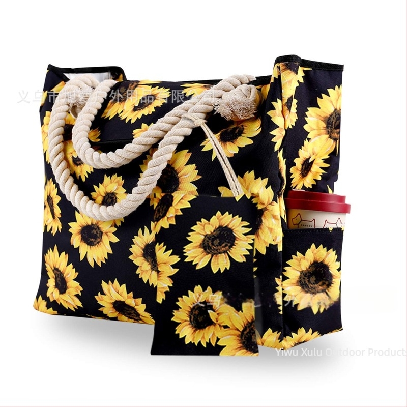 Дамска чанта с голям капацитет, оксфорд плат, хоризонтално квадратна форма, магнитно закопчаване, вътрешен джоб с цип и джоб за телефон