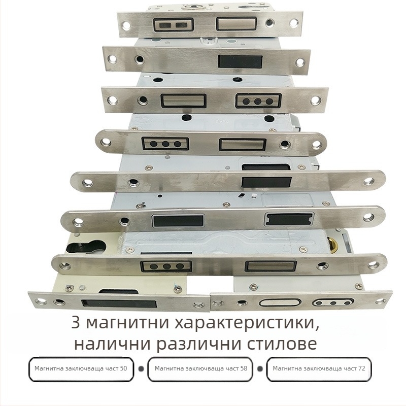 Заключващ корпус за вътрешна дървена врата | Модел 505872 Magnetic серия | Панел от неръждаема стомана | Модерен минимализъм