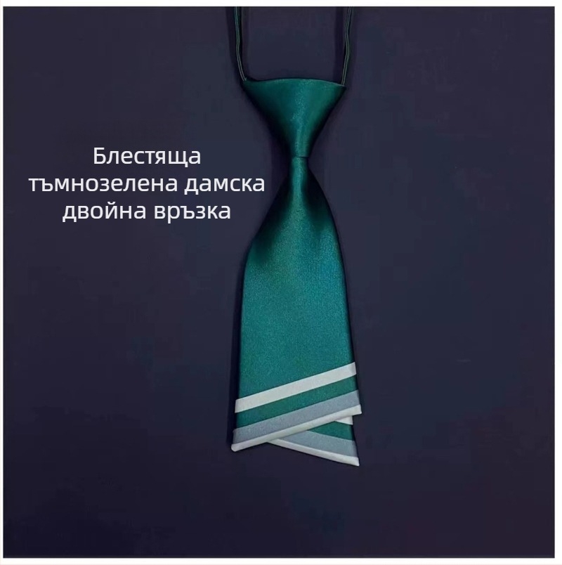 Вратовръзка за деца – полиестер, райета, стил констелация, вариация: цвете, пролет 2025