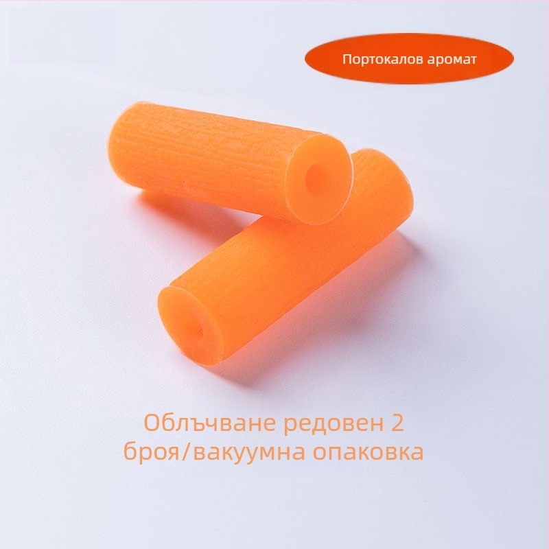 ортодонтска силиконова дъвкалка с куха конструкция, за възрастни, плодово ароматизирана, опаковка 1000 бр