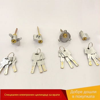 Цилиндър за заключване, специално оформен електронен цилиндър за интериорни и хотелски врати, цинкова сплав