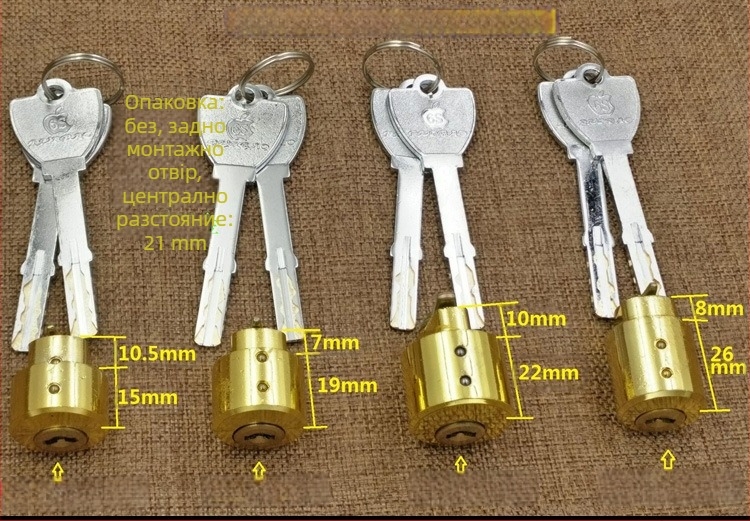 Цилиндър за заключване, специално оформен електронен цилиндър за интериорни и хотелски врати, цинкова сплав