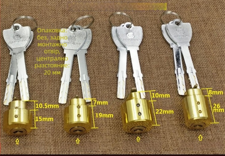 Цилиндър за заключване, специално оформен електронен цилиндър за интериорни и хотелски врати, цинкова сплав