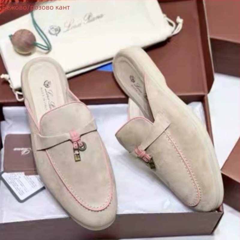 Женски мюли на платформа с овча кожа, гумирана подметка, 11 см платформа, ежедневни обувки