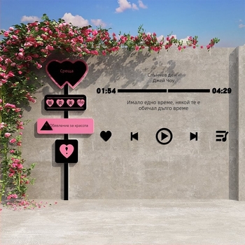 Акрилен стенен стикер за фото зона – водоустойчив декор за млечен чай, кафе и цветарски магазин; Материал: Акрил; Тип стикер: Водоустойчив; Модел: 14863995; Пространство: 14863995; Функция: Украсяване