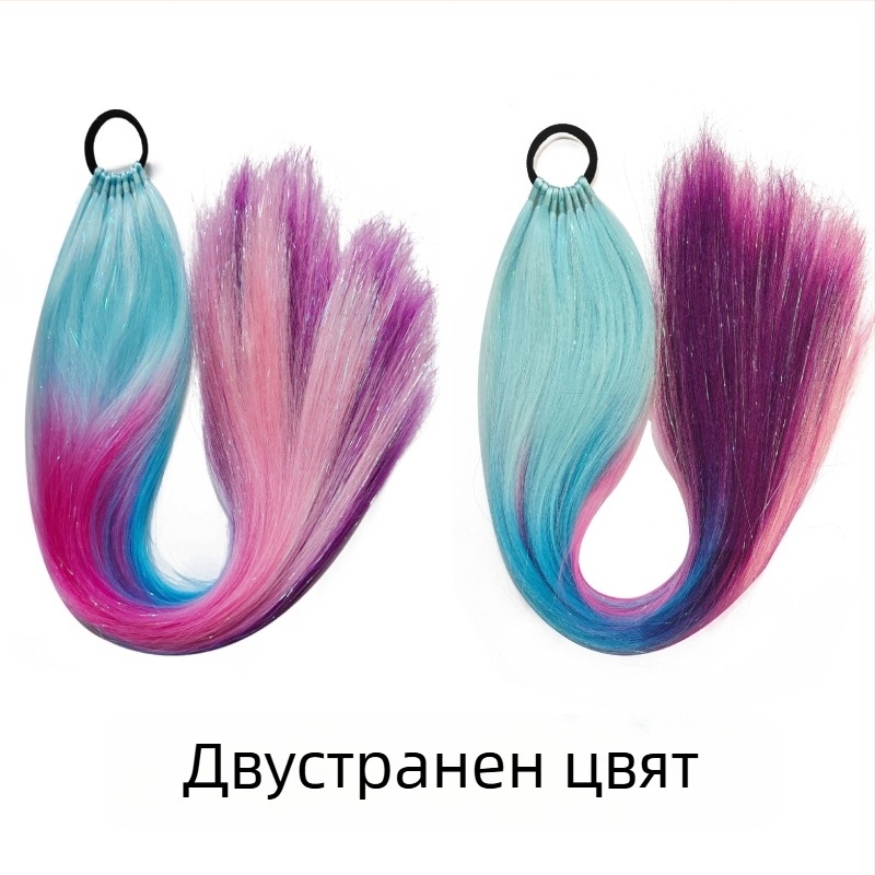 Fujia Перука с опашка – снопове коса, термоустойчива жица, механична обработка, без перманентно къдрене и боядисване, за дами