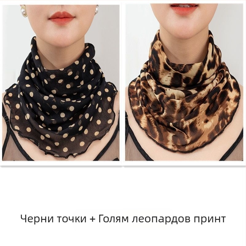 Затоплящ шал за врата с полиестер и шифон подплата, редовна ширина, стил Pure Desire, пролет 2022