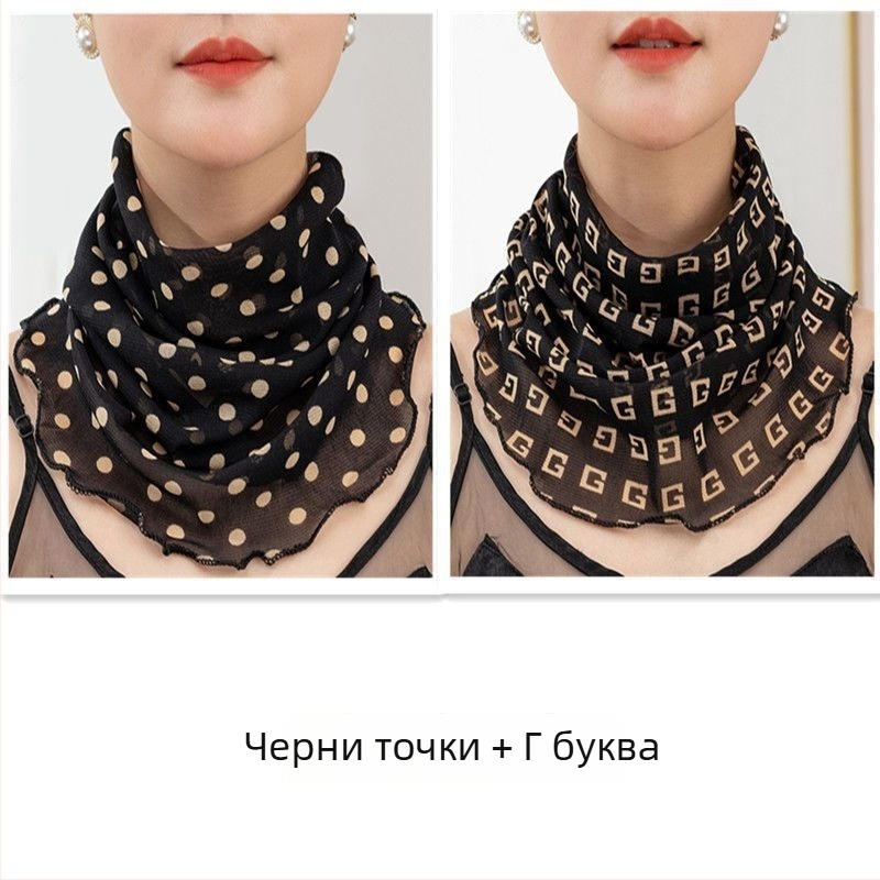 Затоплящ шал за врата с полиестер и шифон подплата, редовна ширина, стил Pure Desire, пролет 2022