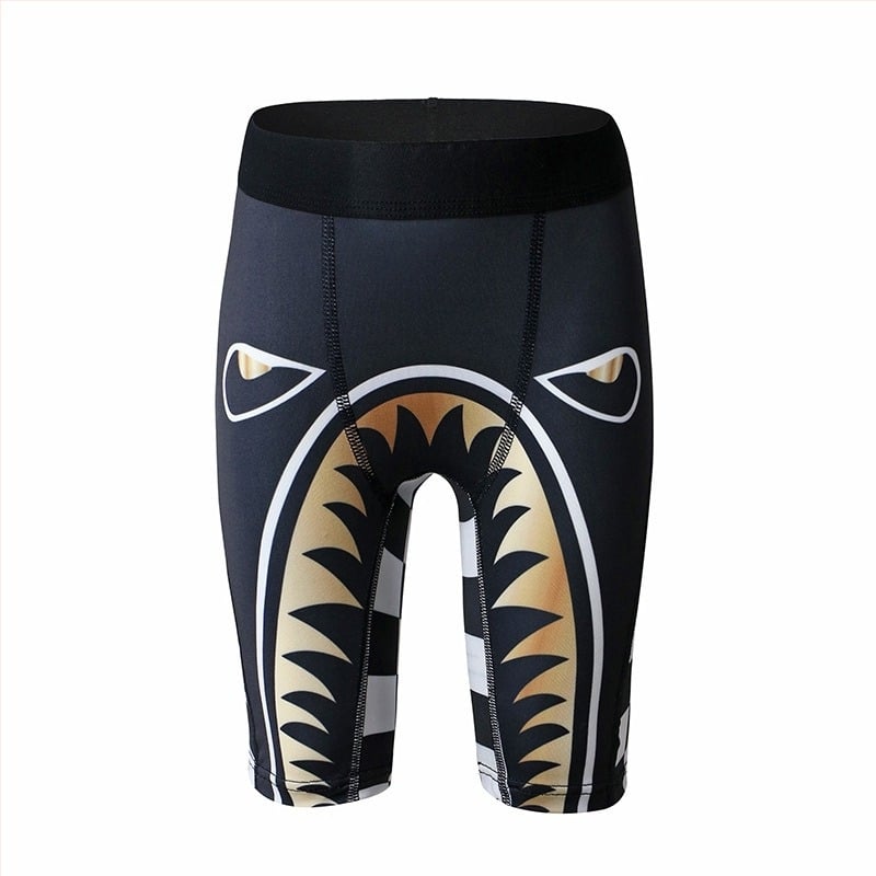 Боксерки за момчета от полиестер, принт акула в стил карикатура, 90% полиестер, средна талия, за деца 3-8 години, сезон зима 2025