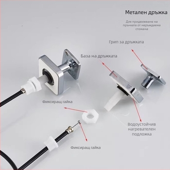 Автоматичен воден запушал за мивка, S-образна форма, bounce тип, пластмаса и неръждаема стомана, модел DR, марка Xuan oh