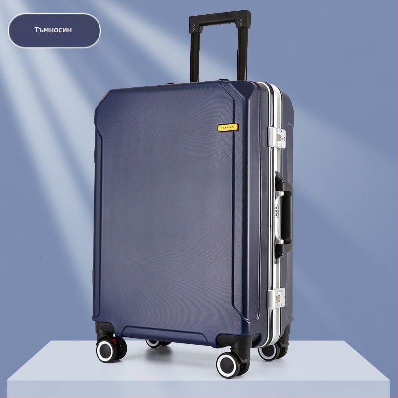 Ролков куфар за пътуване с USB интерфейс и антиоткрадване, сваляеми универсални колела, отваряне с алуминиева рамка, катинар, тегло 2,5 кг