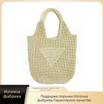 Ръчно изработена хартиена чанта с мрежеста шарка, ретро стил, вертикална квадратна форма, открит джоб отвън, без подплата