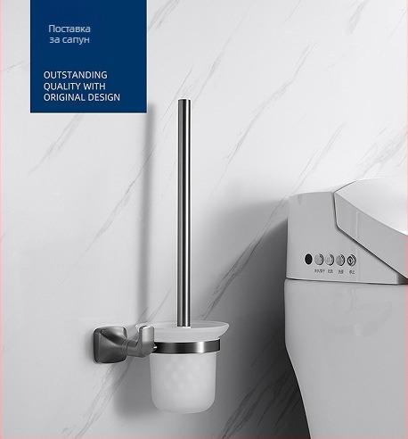 Стенно държач за кърпи, 304 неръждаема стомана, електроплакирано покритие, Mu Ku, опростен стил