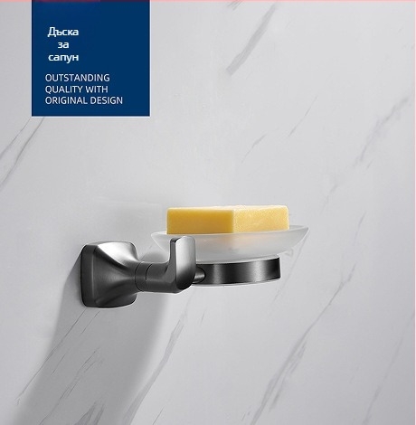 Стенно държач за кърпи, 304 неръждаема стомана, електроплакирано покритие, Mu Ku, опростен стил