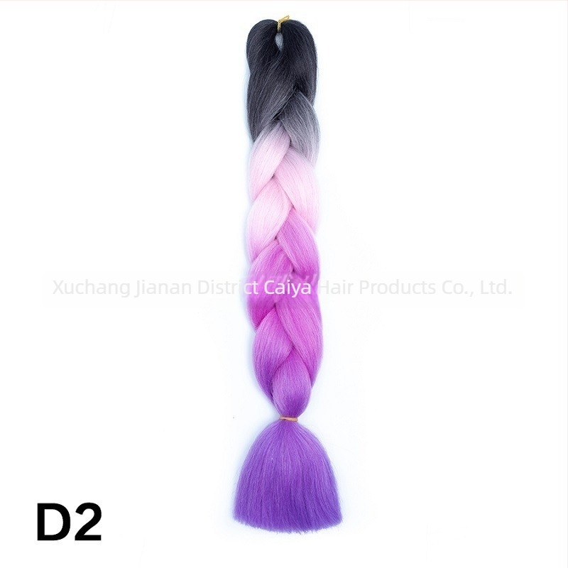 Перука с опашка и jumbo плитки - Caiya, високотемпературна синтетична нишка, механизъм на изработка