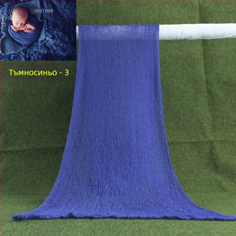 Новородено фотозавивка за снимки – полиестерна материя, мрежеста разтягаща се завивка, еднотонен модел, за възраст 0–12 месеца, Безопасност Клас B