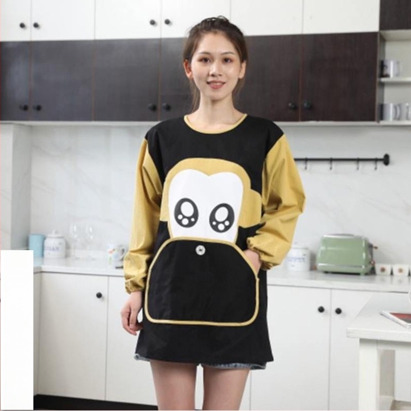 Фартук с дълги ръкави — водоустойчив, маслоустойчив, дишащ, тънък за домашна кухня