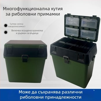 Многофункционална кутия за примамки, ултралека и преносима, мини раница стил зелена кутия за съхранение на риболовни принадлежности