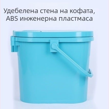 Многофункционална кофа за риболов с твърд корпус, елипсовидна форма; може да се използва и като седалка; кофа за живи риби; за риболов на рафт и в поток.