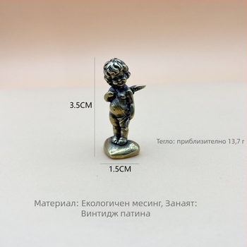 Купидон античен меден настолен декор, колекция от месингови изделия