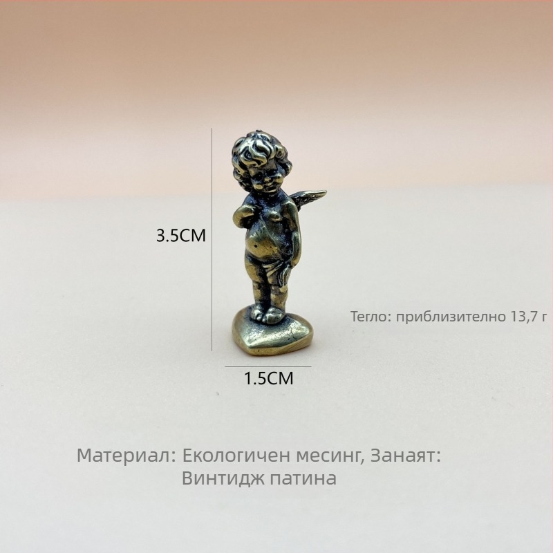 Купидон античен меден настолен декор, колекция от месингови изделия